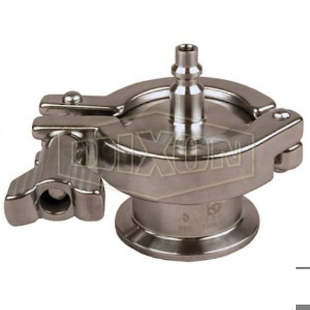 Dixon Air Blow Check Valve, 2-1/2 in, Quick Connect Plug, 316L Stainless Steel Body, EPDM Softgoods B45AB-R250